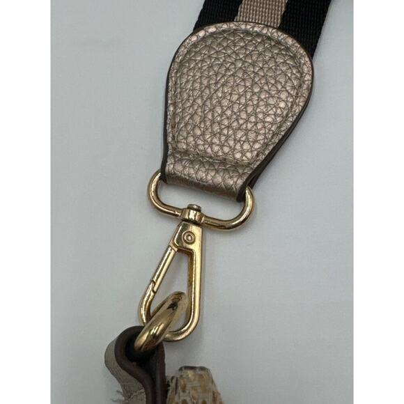 Snake Print Crossbody Bag w/ Gold Accents & Adjustable Strap - Picture 3 of 9